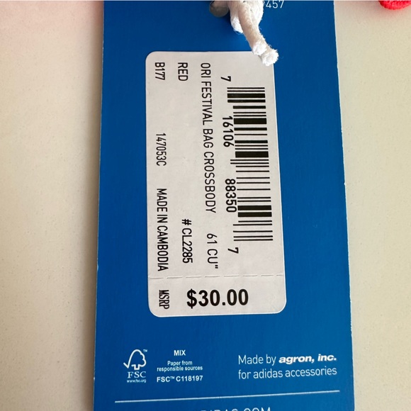 NWT adidas‎ | Unisex Nylon Street Style Plain Small Shoulder Bag Logo - Picture 3 of 4